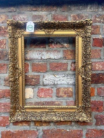 Lijst - 268. Antieke goud vergulde schilderijlijst. Voor