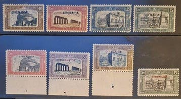 Italië 1923 - Cirenaica - Sassone cat S1 - S2 - S7 - S10 -