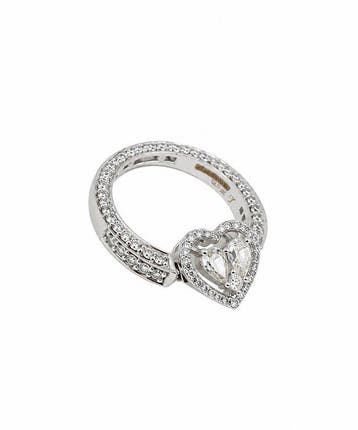 Bague tendance - 18 carats Or blanc - 1.26ct. tw. Diamant, Bijoux, Sacs & Beauté