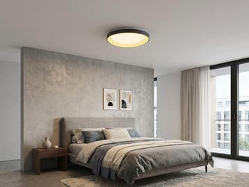 Veiling - Plafondlamp Zwart 62cm 50W LED CCT 3 Kleur 3 Stapp, Huis en Inrichting, Lampen | Plafondlampen, Nieuw