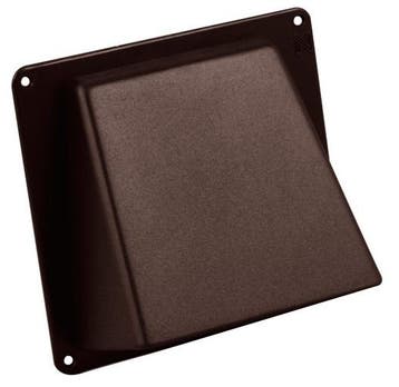 Kunststof gevelkap met klep aansluitmaat Ø 125mm - Bruin, Verzenden, Nieuw