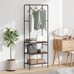 vidaXL Kledingrek met plank Rook Eiken 60 x 30 x 171 cm, Verzenden