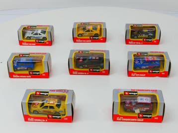 Schaal 1:43 Bburago 8 rally autos #2409, Ophalen of Verzenden