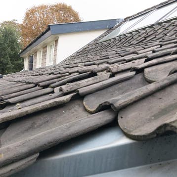 2500 Boomse dakpannen blauw gesmoord, Doe-het-zelf en Bouw, Gebruikt, Steen of Klei, 15 m² of meer, Dakpannen