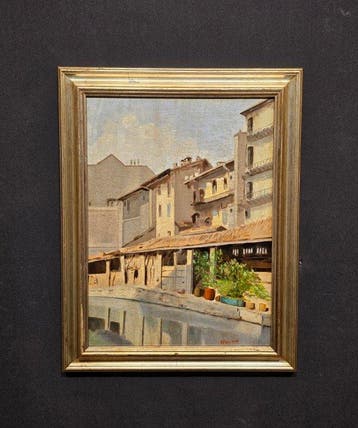 Italiaanse school (XX) - Case sul fiume