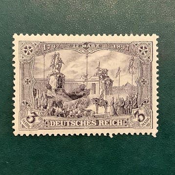 Duitse Rijk 1902 - 3 Mark Germania zonder watermerk gekeurd, Gestempeld