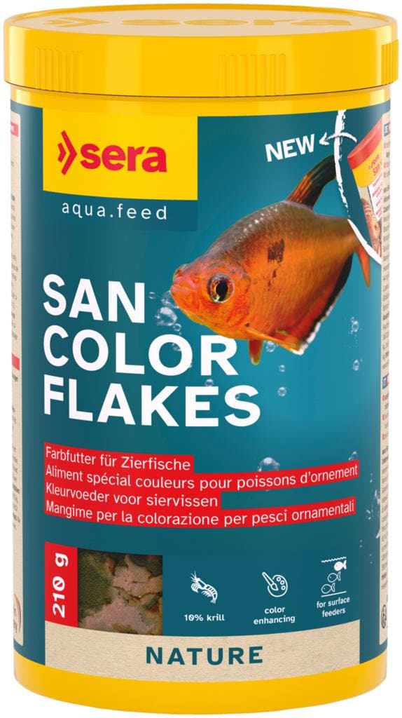 Sera San Color Flakes 250ml (Sera aquariumvoer), Dieren en Toebehoren, Vissen | Aquaria en Toebehoren, Overige typen, Nieuw, Ophalen of Verzenden