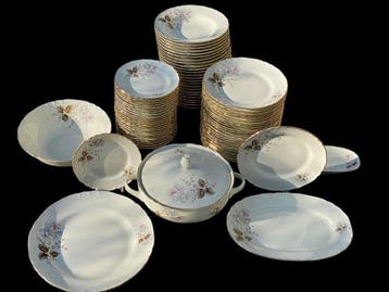 Richard Ginori - Rosa Grigia - Tafelservies voor 12 (77) -