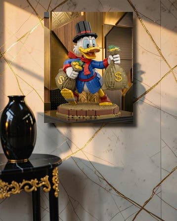 AT9 - Scrooge McDuck: Fortune & Bricks - Canvas 50x40cm -, Nieuw