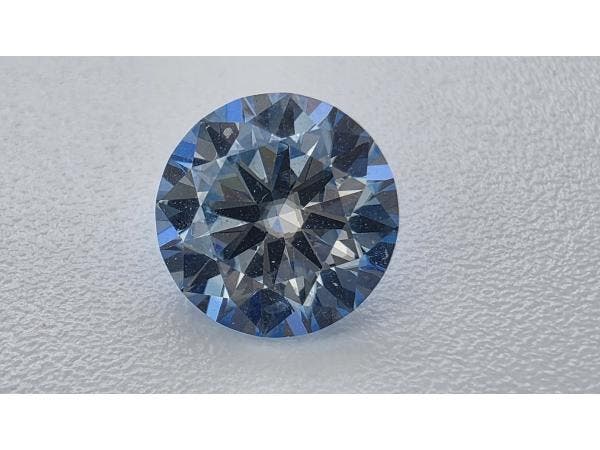 Veiling - Moissanite briljant 1.00 crt Blue ( GRA gecertific, Bijoux, Sacs & Beauté, Pierres précieuses