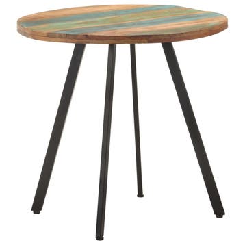 vidaXL Eettafel 80 cm massief gerecycled hout, Verzenden