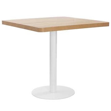 vidaXL Bistrotafel 80x80 cm MDF lichtbruin, Verzenden, Nieuw