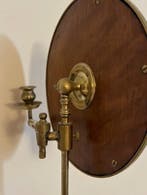 Vloerspiegel - Messing, Hout - Een antieke