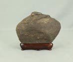 Steen - Suiseki-steen 1,3 kg met houten standaard - Shwa