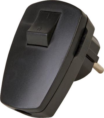 Kopp Switch Plug avec système de mise à la terre noir -, Verzenden
