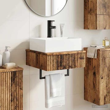 vidaXL Wandgemonteerde wastafel Oud hout 40 x 41 x 39 cm, Huis en Inrichting, Verzenden, Nieuw
