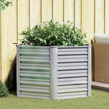 vidaXL Plantenbak verhoogd 129x77 cm gegalvaniseerd staal, Verzenden