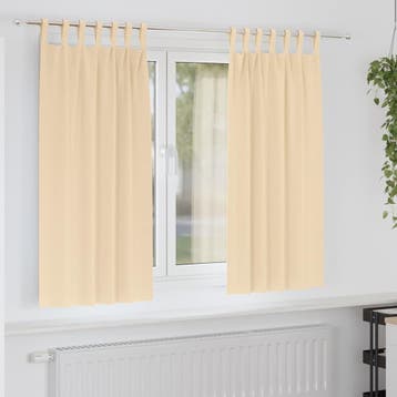 vidaXL Blackout Gordijnen met Ringen 2 st Crèmekleurig 175 x, Verzenden, Nieuw
