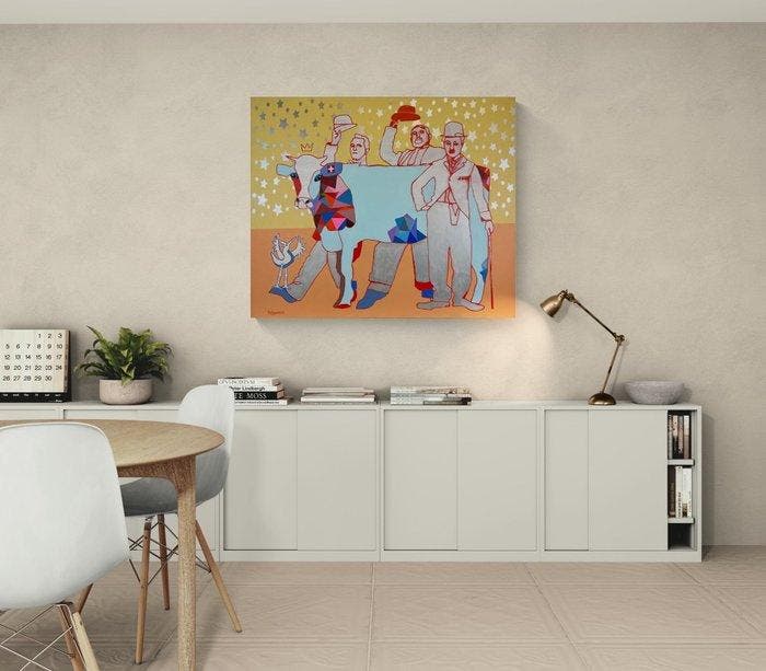 Fredi Gertsch - A Star Is Born, Antiek en Kunst, Kunst | Schilderijen | Modern