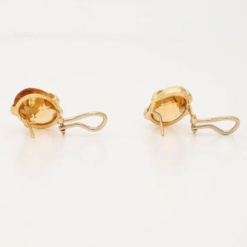 Oorbellen - 14 karaat Geel goud - 10.60ct. tw. Citrien, Nieuw