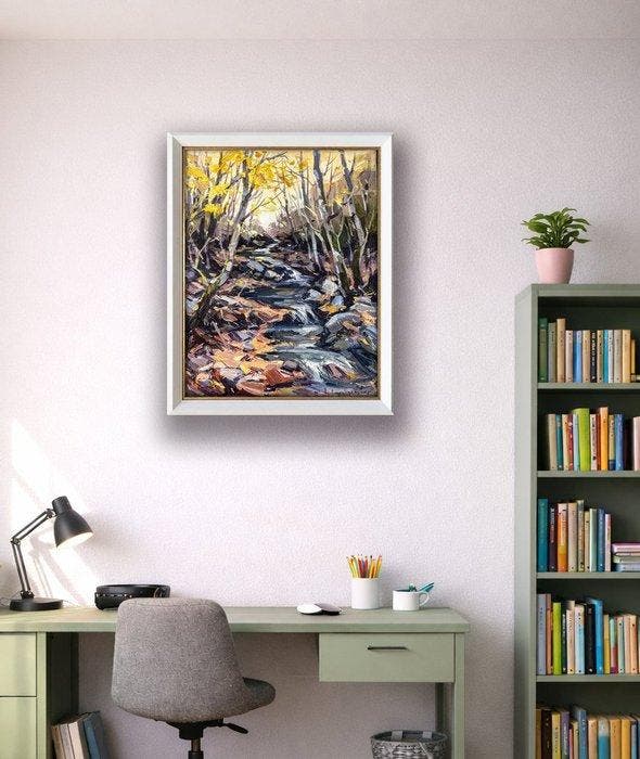 Marta Argentina - Stream in Montseny, Antiek en Kunst, Kunst | Schilderijen | Klassiek