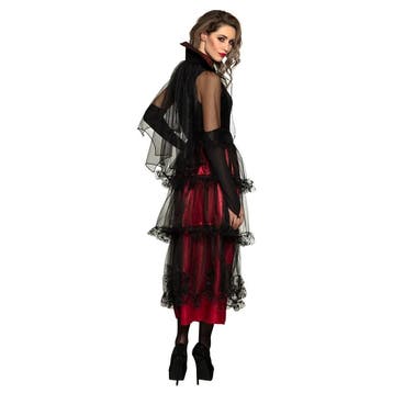 Halloween Vampier Kostuum Dames Rood, Verzenden
