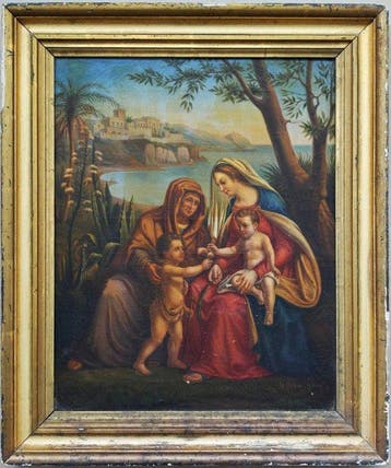 Rafael Sanzio (1483-1520), Naar - Sainte Famille avec saint, Antiek en Kunst