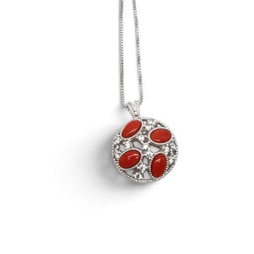 Koraal - Argento 925 - Ketting met hanger - Italiaans, Collections, Minéraux & Fossiles