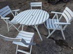 Youpy - Table de jardin - Hêtre - Table avec deux fauteuils