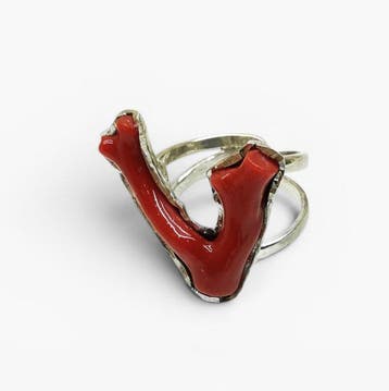 Koraal - Argento 925 - Ring - Italiaans vakmanschap