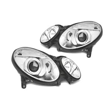 PHARES POUR MERCEDES CLASSE E W211 06-09 FOND CHROMÉ, Verzenden, Nieuw