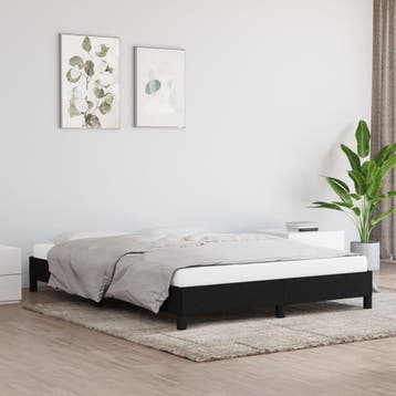 vidaXL Bedframe zonder matras stof zwart 140x190 cm, Verzenden