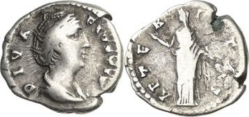 Denar 141, Kaiserzeit Faustina maior, Gemahlin des Antoni..., Verzenden
