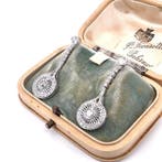 Oorbellen - 18 karaat Witgoud - 1.50ct. tw. Diamant, Bijoux, Sacs & Beauté, Boucles d'oreilles