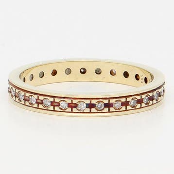 Bague - 14 carats Or jaune Diamant (Naturelle), Bijoux, Sacs & Beauté