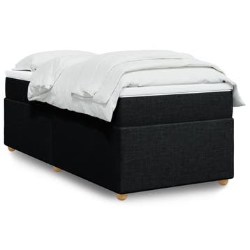 vidaXL Boxspring met matras stof zwart 90x200 cm, Verzenden, Nieuw