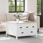 vidaXL Salontafel met lade HILL Wit en honingbruin 79,5 x, Huis en Inrichting, Tafels | Salontafels, Verzenden, Nieuw