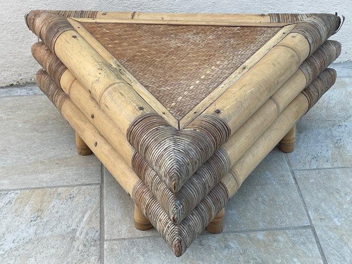 Salontafel - Bamboe, Rattan, Antiek en Kunst, Kunst | Designobjecten