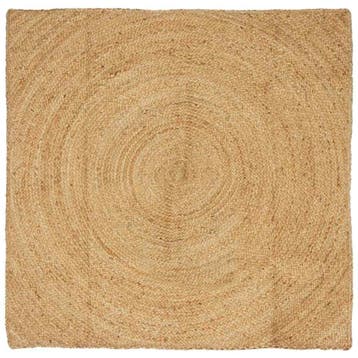 vidaXL Vloerkleden Naturel 120 x 120 cm Jute, Verzenden