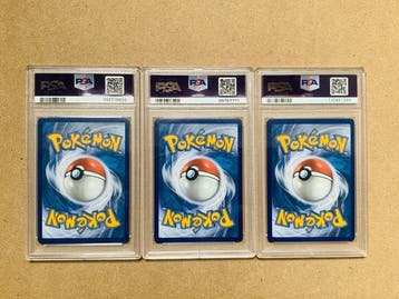 Pokémon - 3 Graded card - Charizard, Venusaur, Blastoise 2,