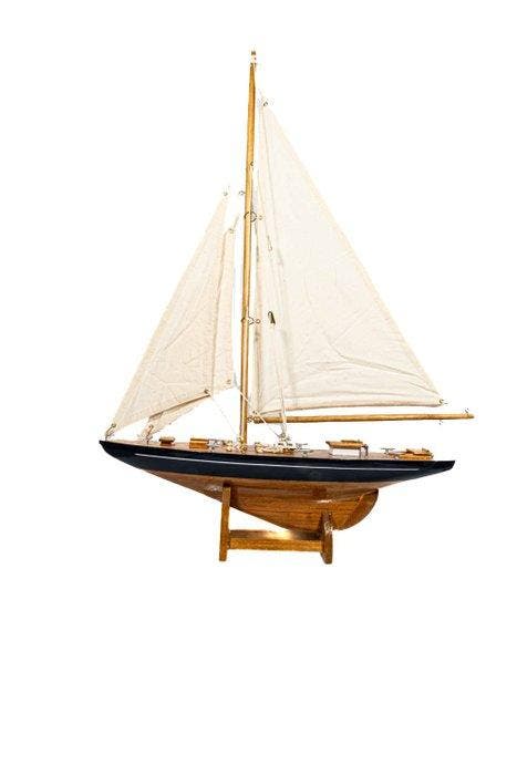Modelschip - Karibikyacht/Segelboot  Höhe 56cm - Länge 42cm, Antiquités & Art, Curiosités & Brocante