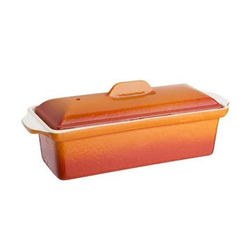 Paté/terrine vorm gietijzer oranje 1,3L | 340x105x110(h)mm, Verzenden, Nieuw in verpakking
