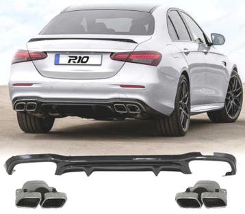 Diffuseur Arrière Pour Mercedes W213 Look Amg E63 Noir Brill, Verzenden