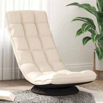 vidaXL Draaibare vloerstoel linnen 70x51x79 cm, Verzenden