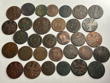 Nederland, Duitsland, Oostenrijk, België. Lot de 32 monnaies