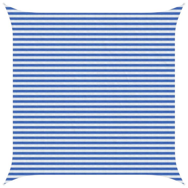 vidaXL Zonneschaduwzeil 4,5 x 4,5 m HDPE Vierkant Blauw en, Jardin & Terrasse, Parasols, Envoi
