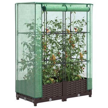 vidaXL Plantenbak verhoogd met kashoes 80x40x123 cm, Verzenden