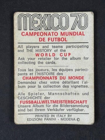 1970 Panini Mexico 70 World Cup, - Romania: Mircea Lucescu -, Nieuw