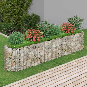 vidaXL Gabion plantenbak verhoogd 260x50x50 cm, Verzenden, Nieuw