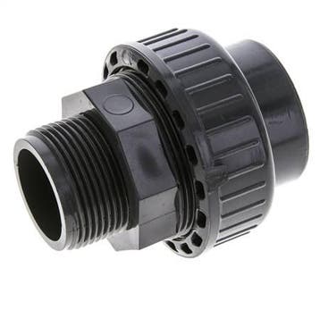 Raccord union en PVC femelle à douille 40mm x mâle R 1 1/4, Verzenden